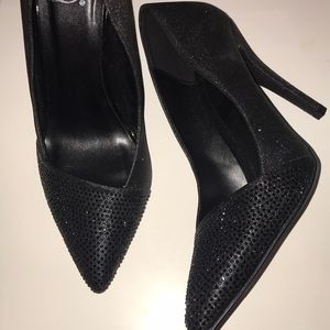 Sparkly black high heels